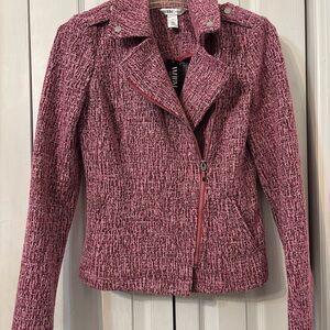 WHBM Pink with Silver Threads Women's Jacket-NWT